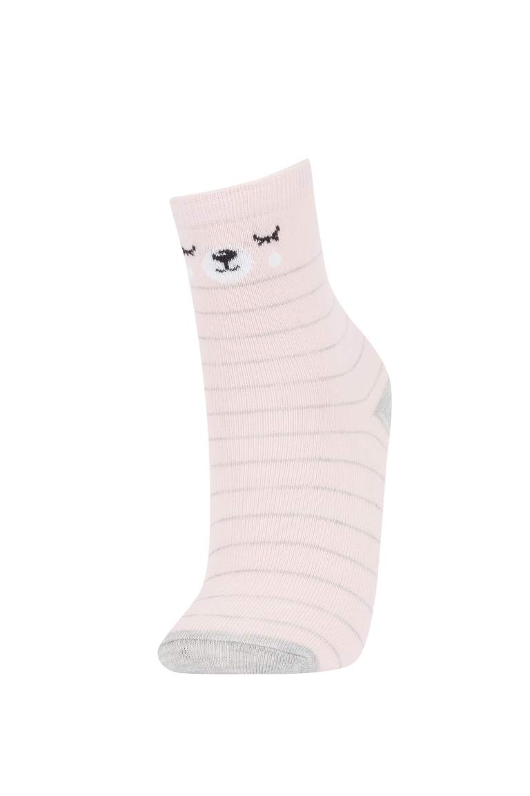 Girls 5 Pack Cotton Long Socks