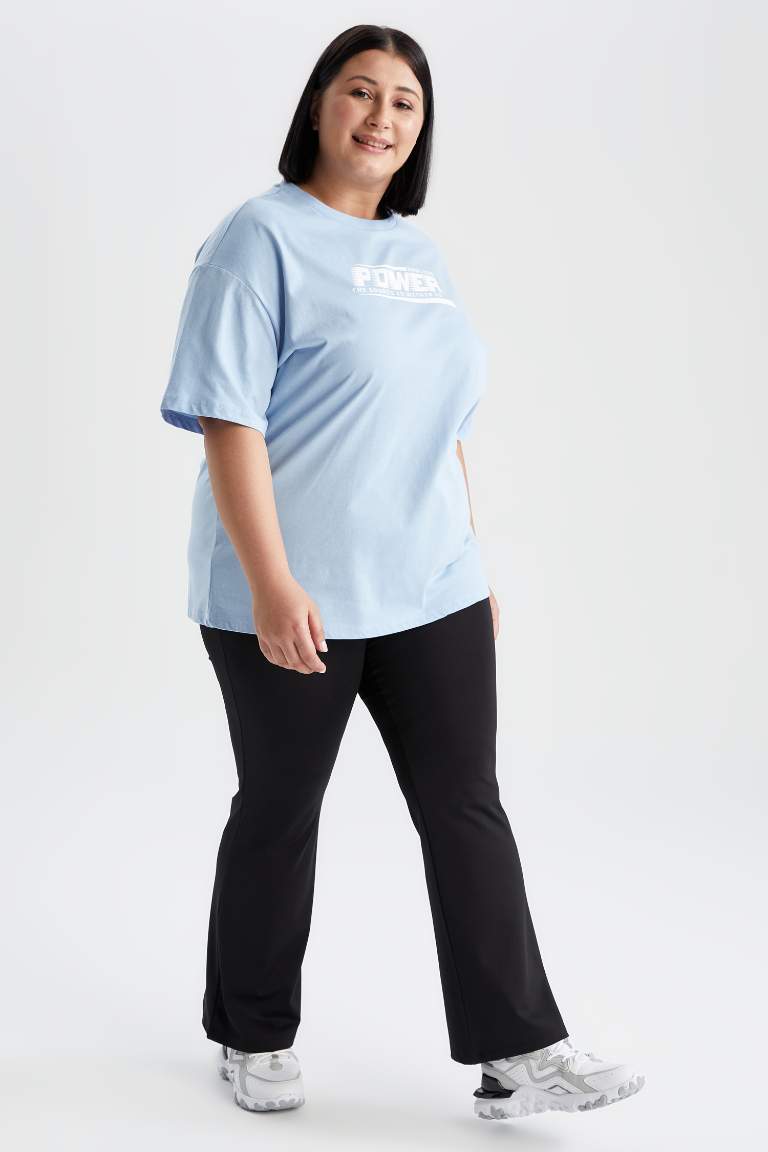 Pantalon De Yoga Grande Taille à Jambes Larges Defactofit Df Plus