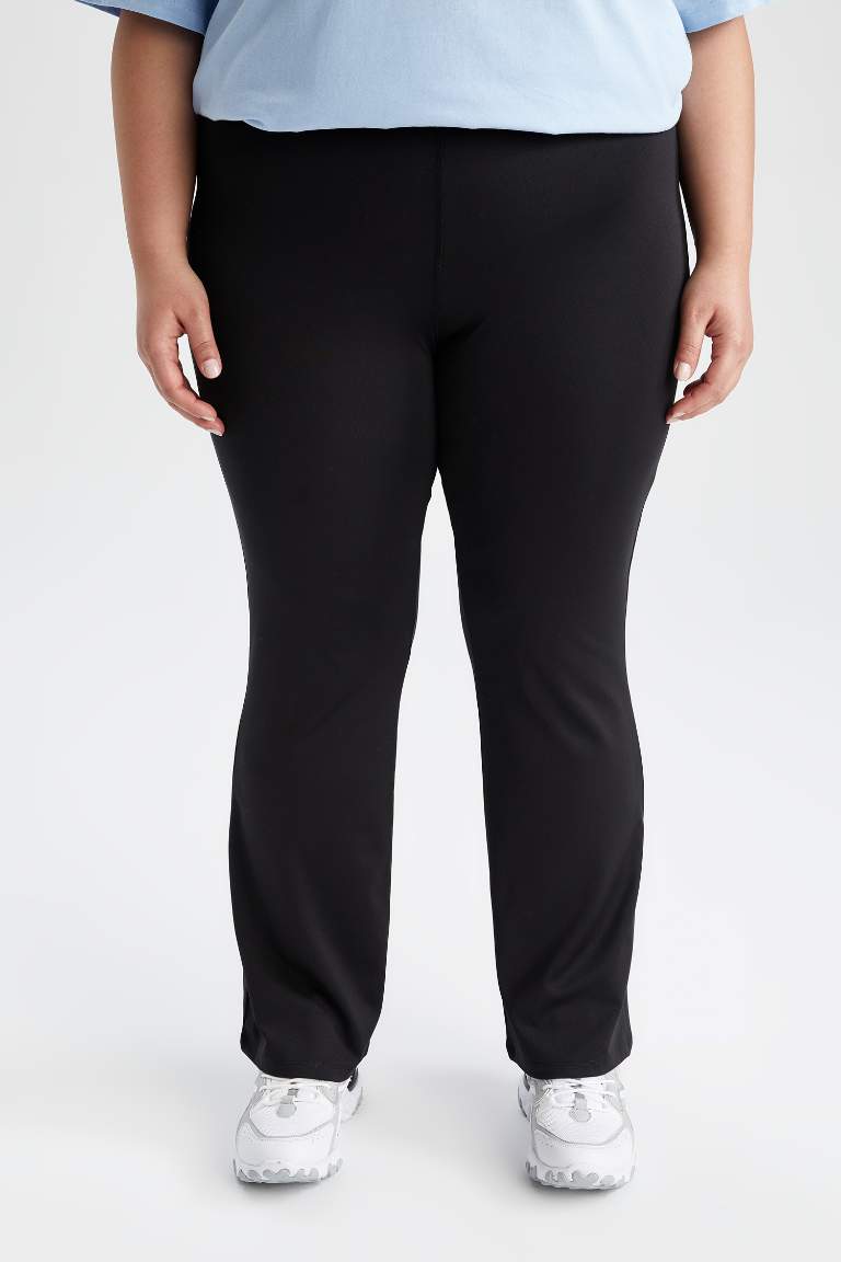 Pantalon De Yoga Grande Taille à Jambes Larges Defactofit Df Plus