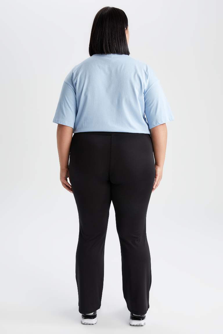 Pantalon De Yoga Grande Taille à Jambes Larges Defactofit Df Plus