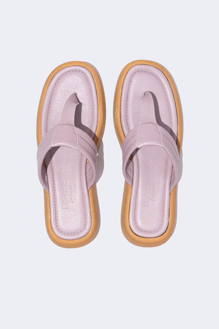 شبشب فليب فلوب جلد صناعي حريمي