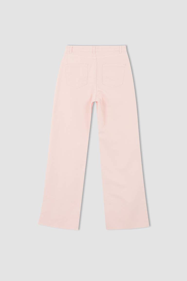 Wide Leg Gabardin Uzun Boy %100 Pamuk Pantolon