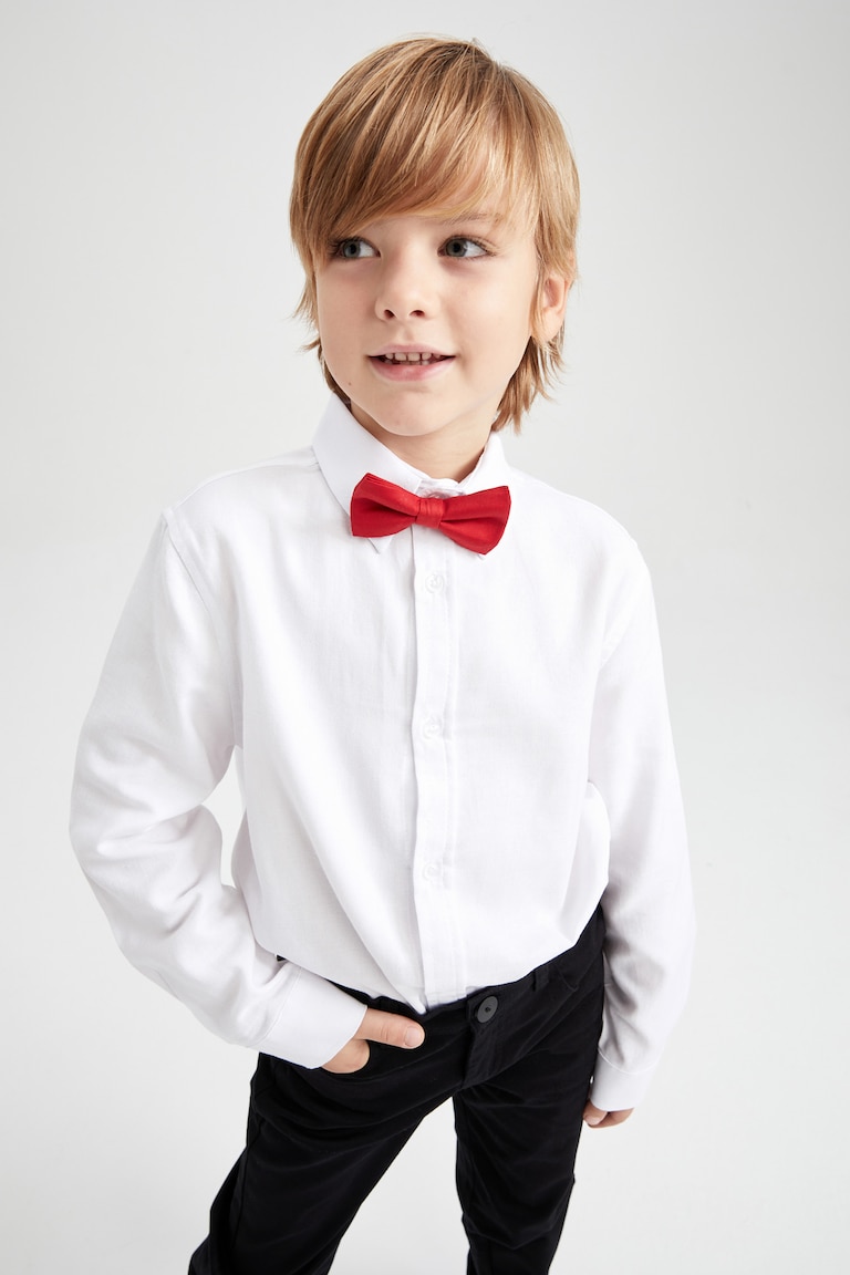 Chemise Oxford Garçon Manches Longues NEXT - Blanc, Taille 9 Mois - 5