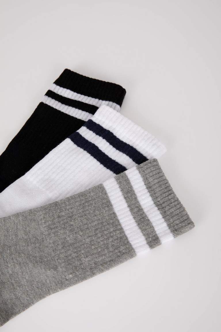 Defacto Fit Lot de 3 paires de chaussettes longues en coton pour homme