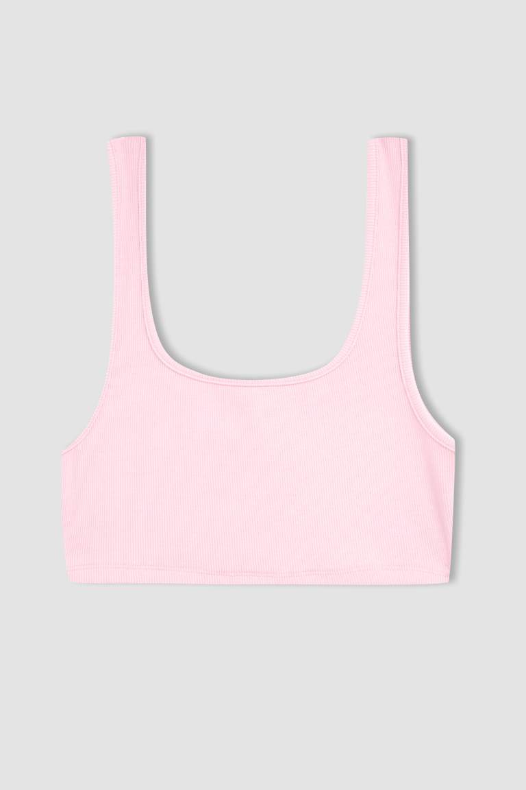 Slim Fit Ribana Crew Neck Tank Top