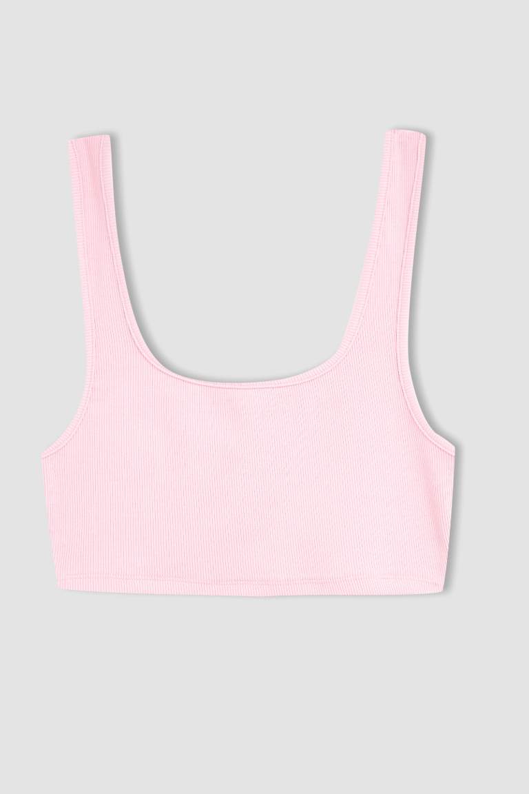 Slim Fit Ribana Crew Neck Tank Top