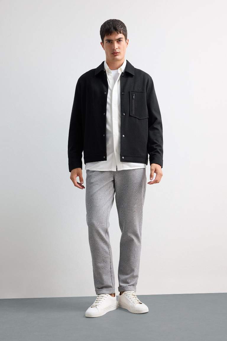 Jogger Fit Stretch Fabric Double Leg Trousers