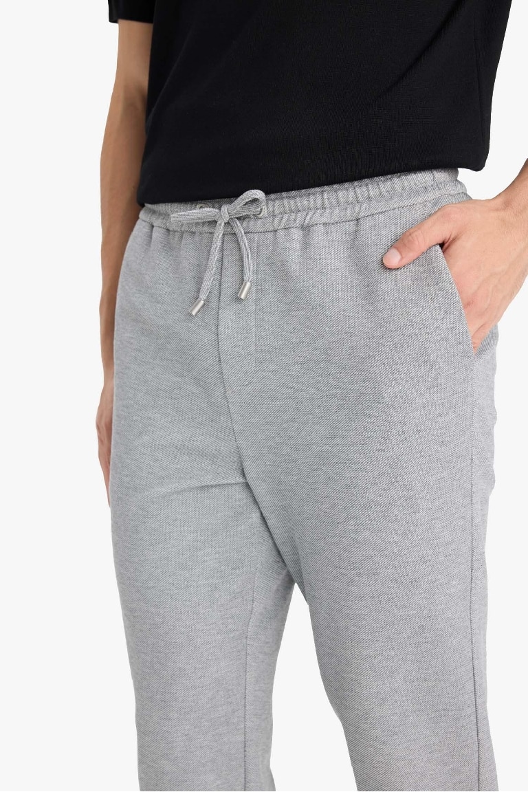 Jogger Fit Stretch Fabric Double Leg Trousers