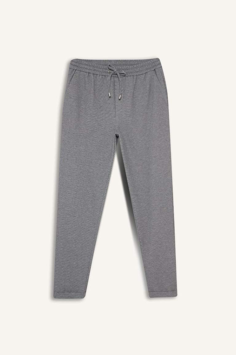 Jogger Fit Stretch Fabric Double Leg Trousers