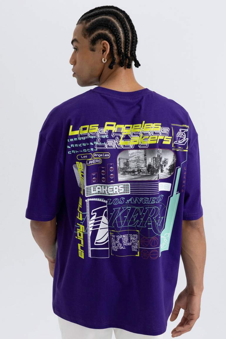 DeFactoFit NBA Los Angeles Lakers Oversize Back strap T-Shirt