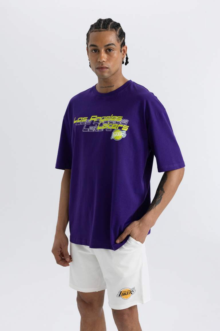 DeFactoFit NBA Los Angeles Lakers Oversize Back strap T-Shirt