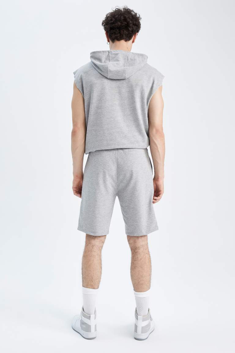 DeFactoFit NBA Brooklyn Nets Regular Fit Cepli %100 Pamuk Şort