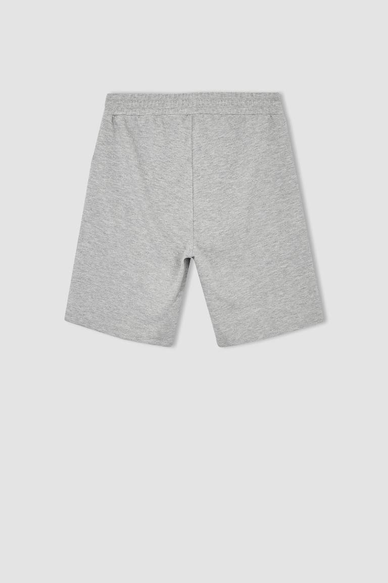 DeFactoFit NBA Brooklyn Nets Regular Fit Cepli %100 Pamuk Şort