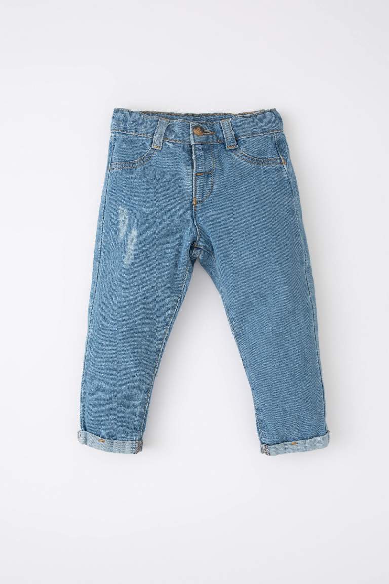 Erkek Bebek Cepli Jean Pantolon
