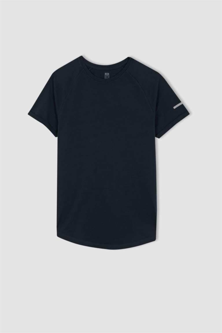 Defacto Fit Long Muscle Fit Crew Neck Short Sleeve T-Shirt