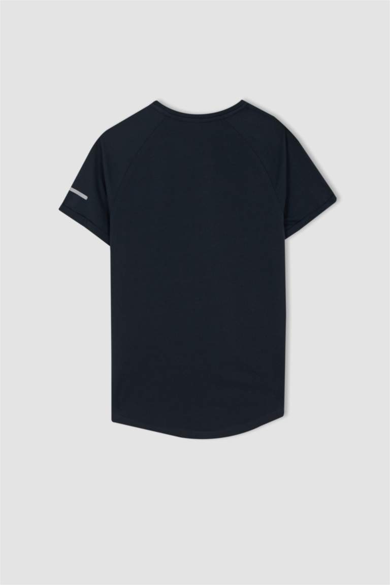 Defacto Fit Long Muscle Fit Crew Neck Short Sleeve T-Shirt
