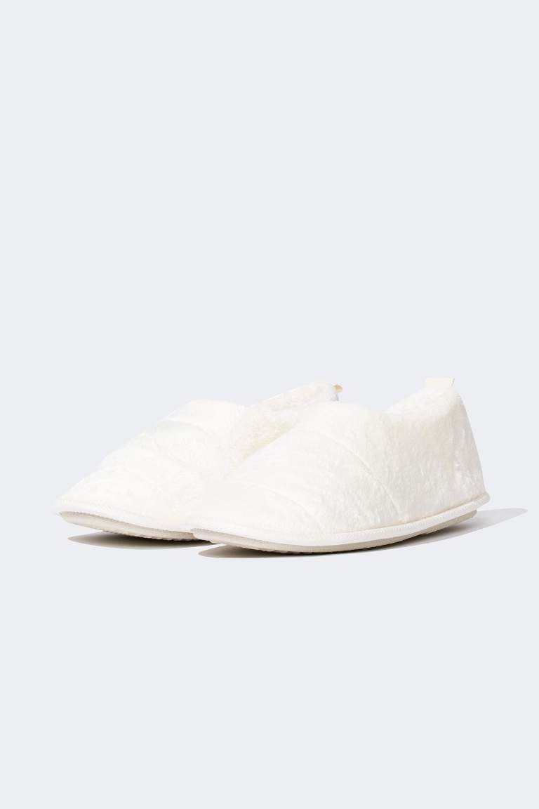 Kadın Fall in Love Düz Taban Kışlık Slip On Ev Terliği
