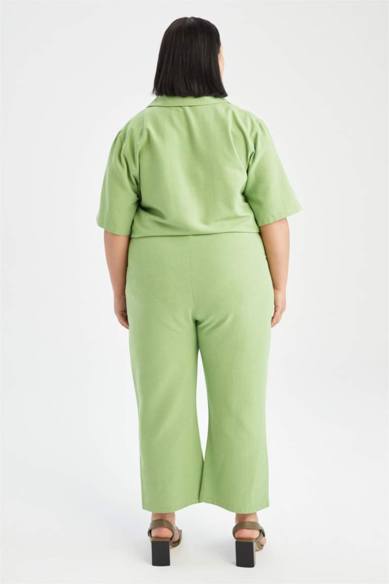 Regular Fit Elasticated Waist Capri Chinos