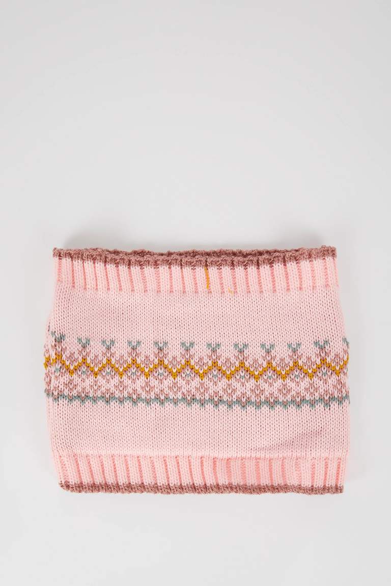 Ensemble Écharpe et Bonnet en tricot à motifs pour fille