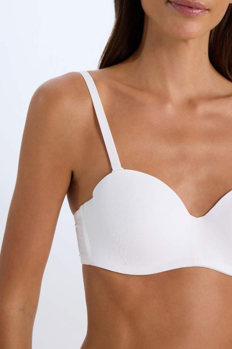 Boş Kap Toparlayıcı Dolgusuz Straplez Basic Düz Bra-Fall in Love