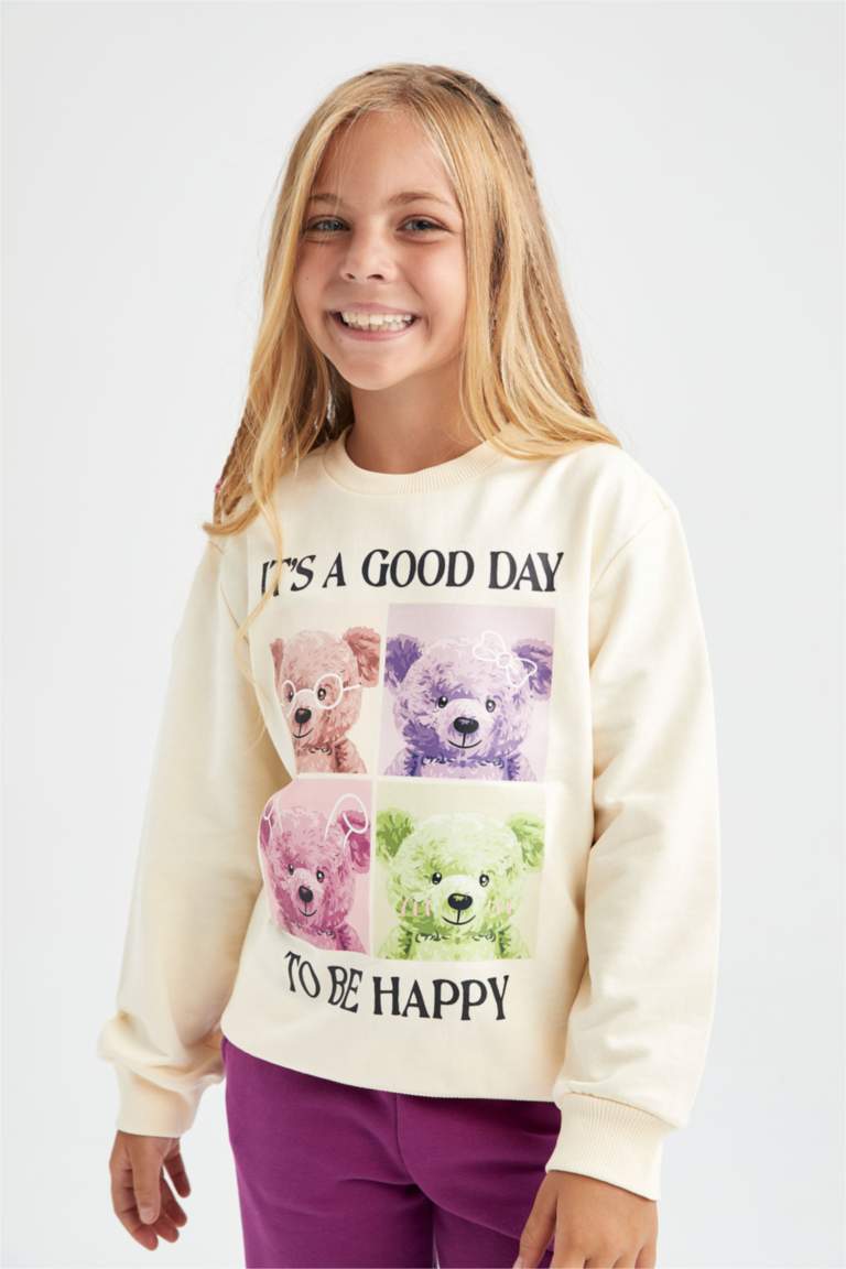 Қыздарға қалыпты пішім дөңгелек жаға Свитер