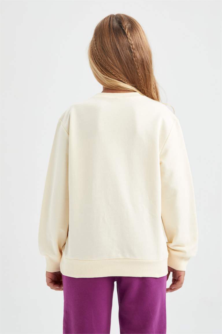 Қыздарға қалыпты пішім дөңгелек жаға Свитер