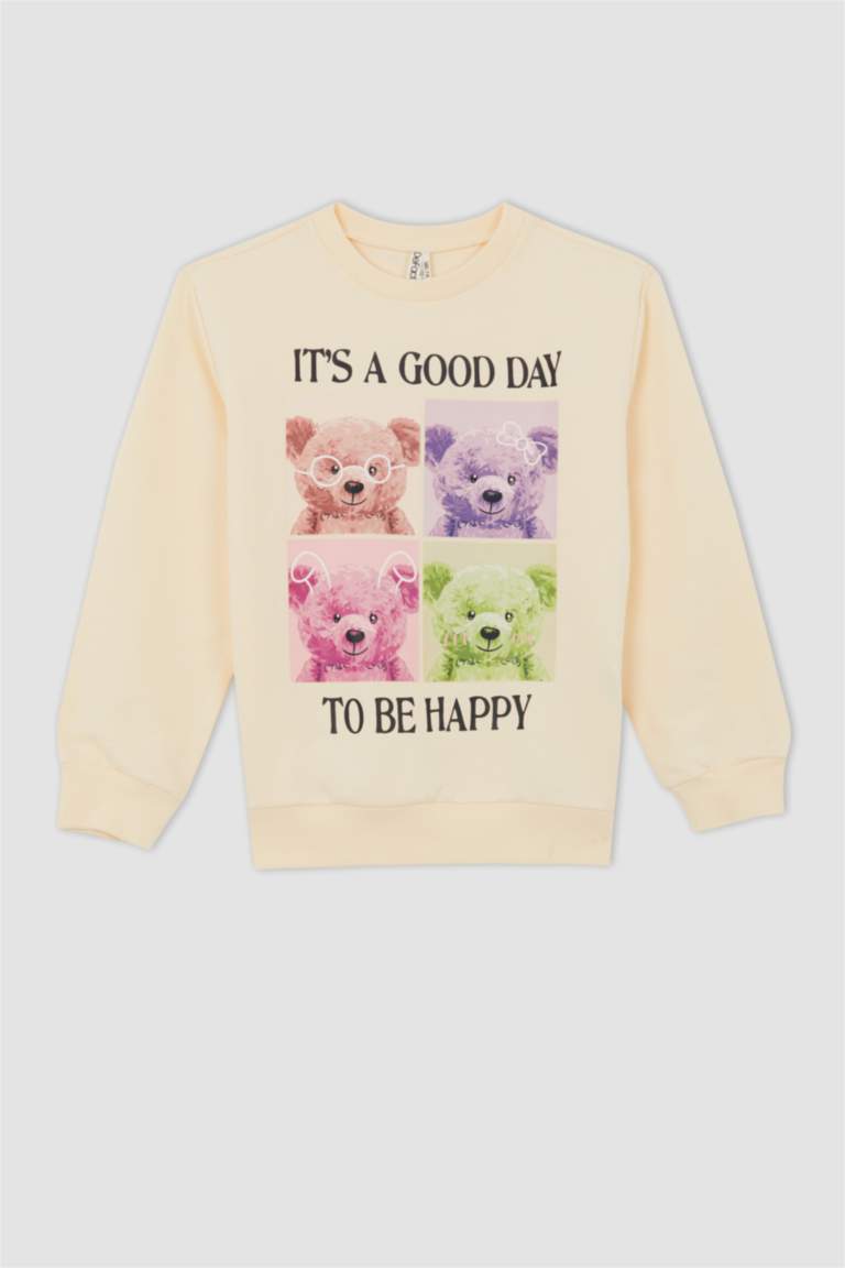 Қыздарға қалыпты пішім дөңгелек жаға Свитер