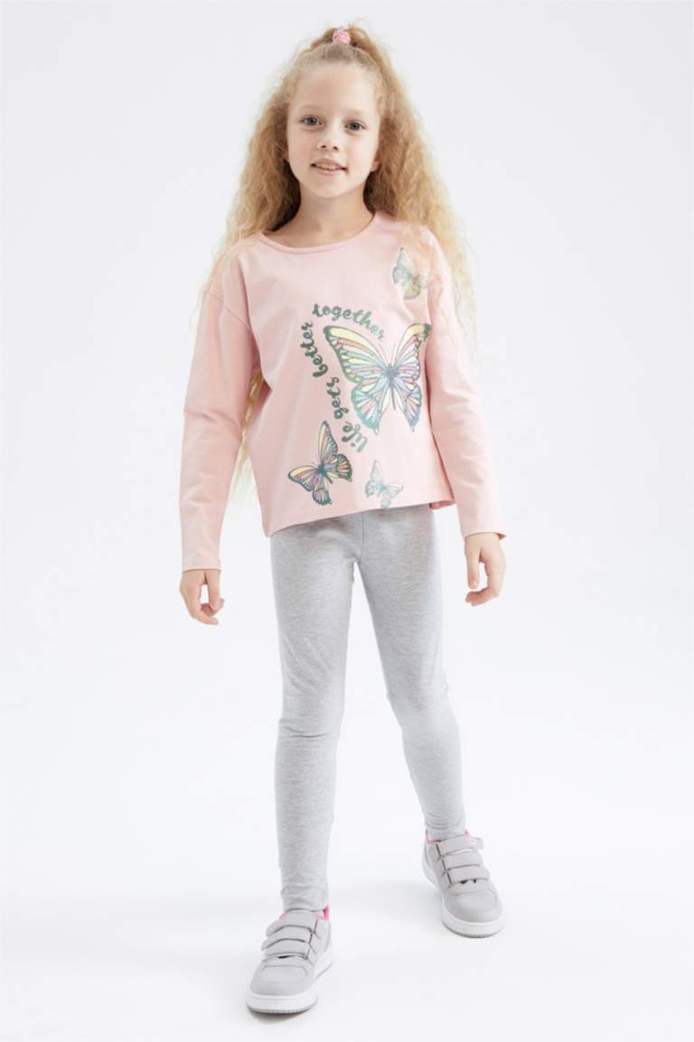 Қыздарға дөңгелек жаға ұзын жеңді 2 Ұзын жеңді футболка