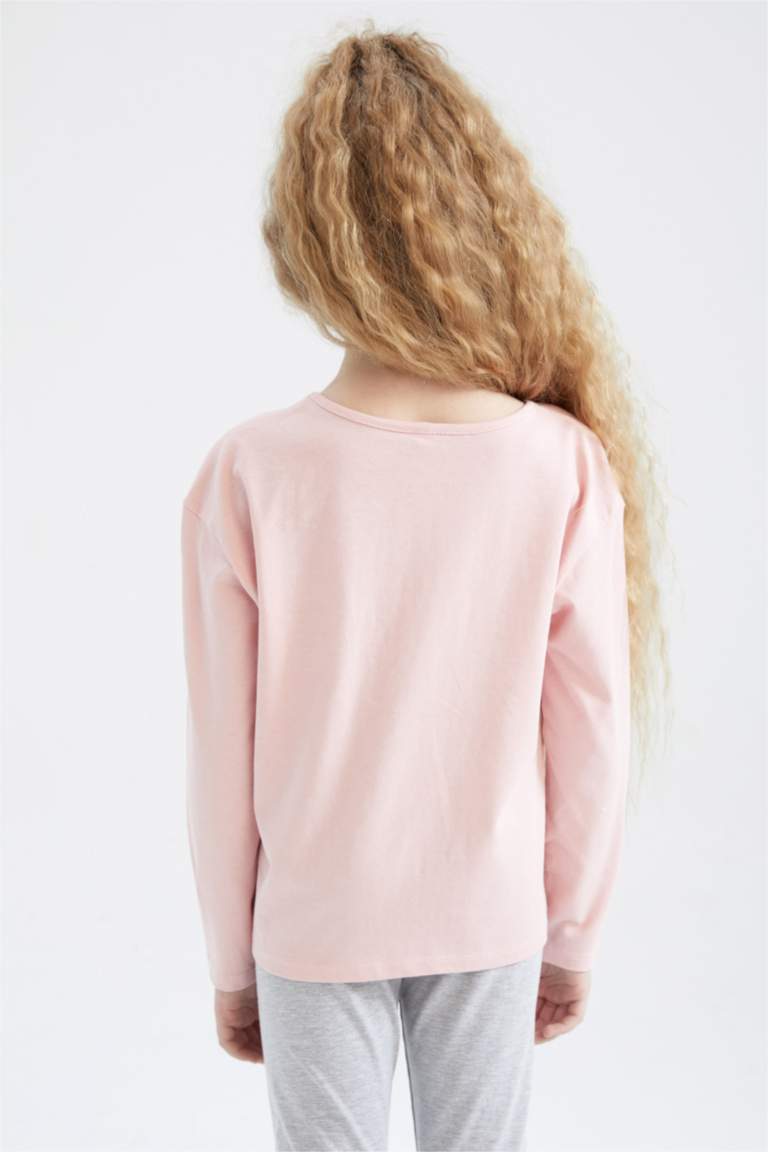 Қыздарға дөңгелек жаға ұзын жеңді 2 Ұзын жеңді футболка