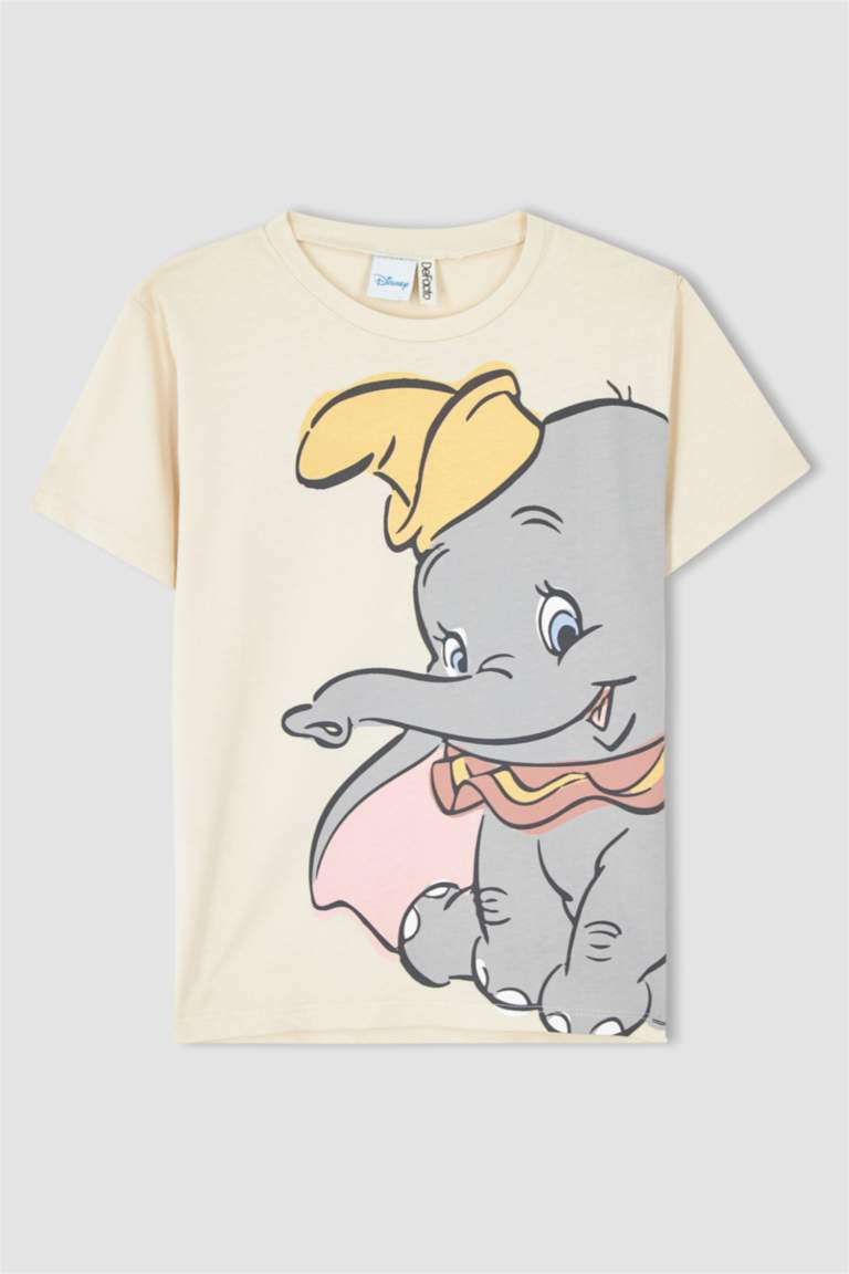 Kız Çocuk Disney Dumbo Regular Fit Sırt Kısa Kollu Tişört