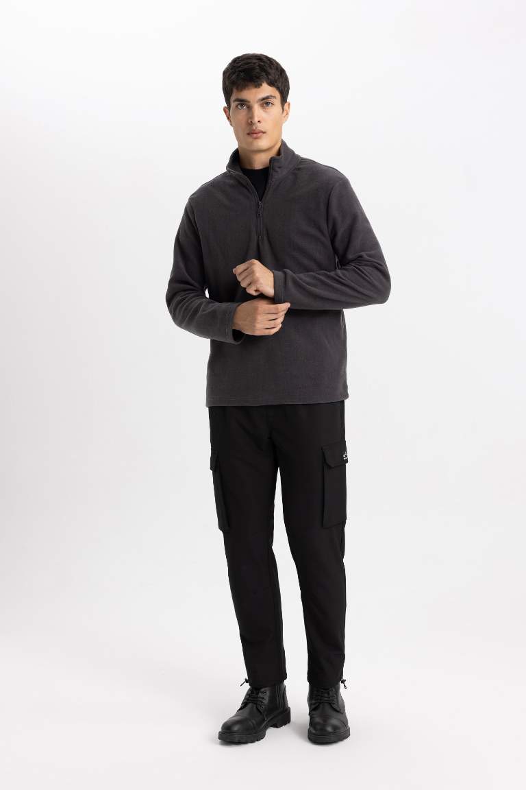 Regular Fit Dik Yaka Polar Sweatshirt