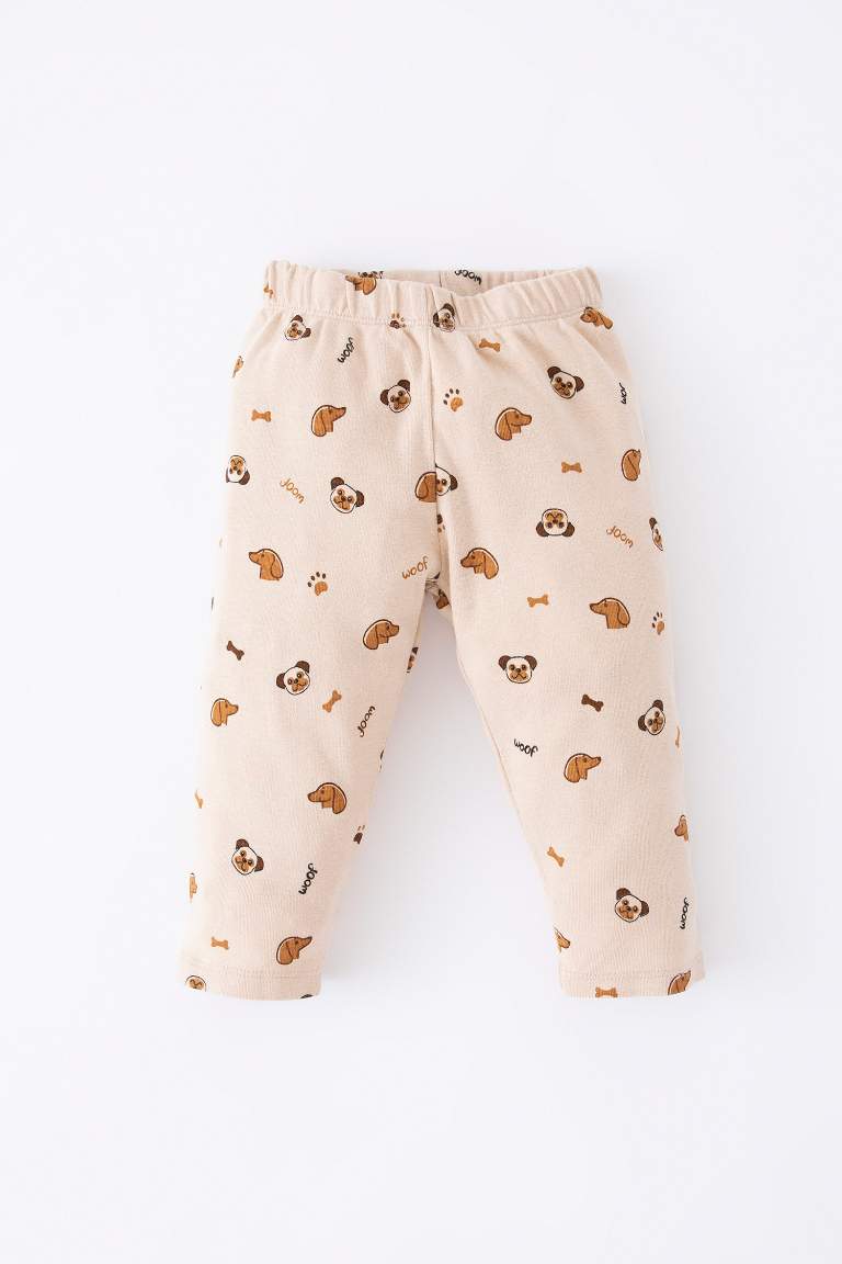 Baby Boy Crew Neck Animal Patterned Pajamas