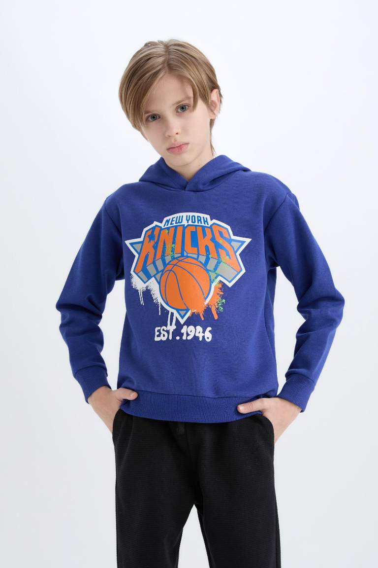 Sweat à capuche Nba Ny Knicks à Coupe Régulière