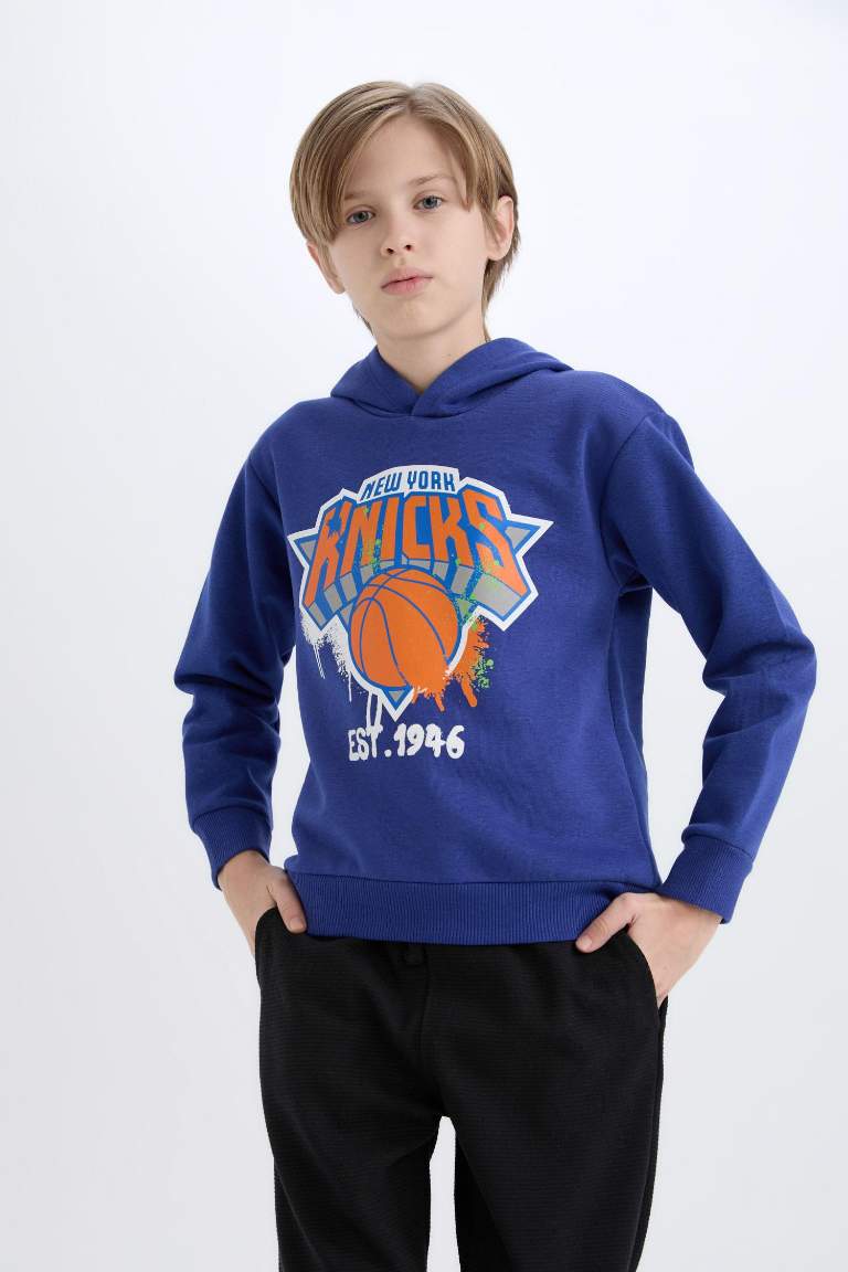 Sweat à capuche Nba Ny Knicks à Coupe Régulière