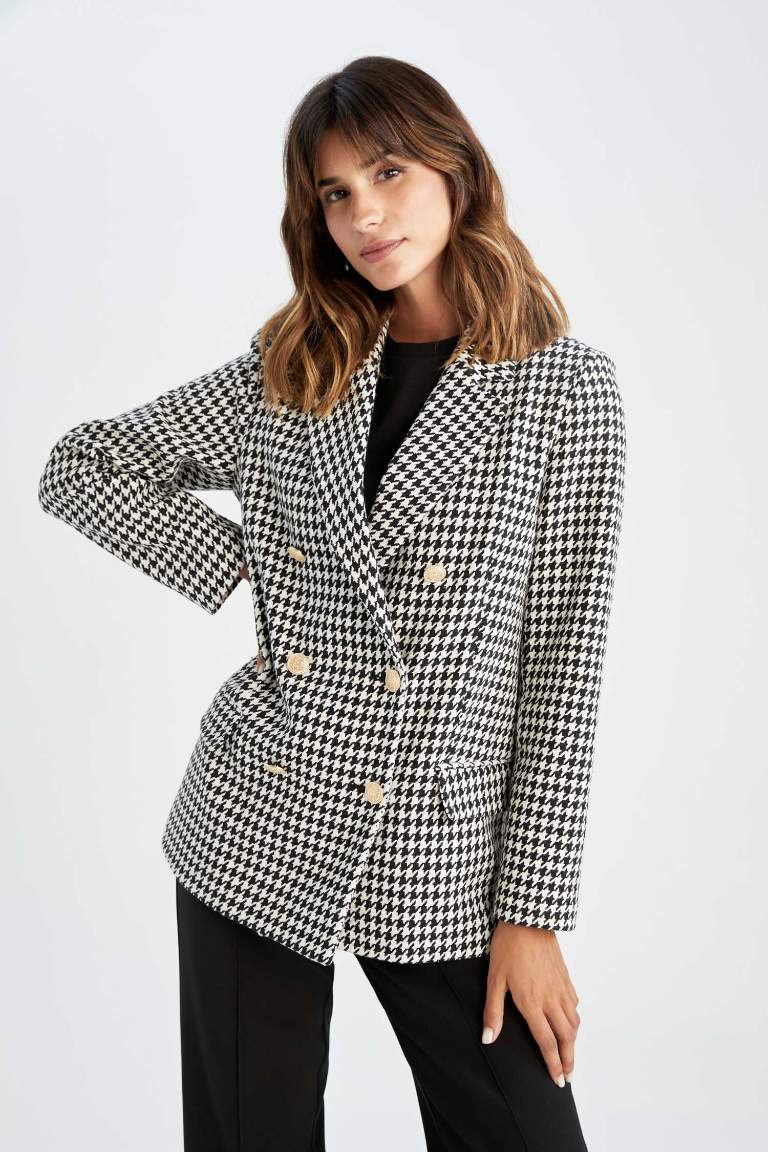 Oversize Geniş Kalıp Tweed Blazer Ceket