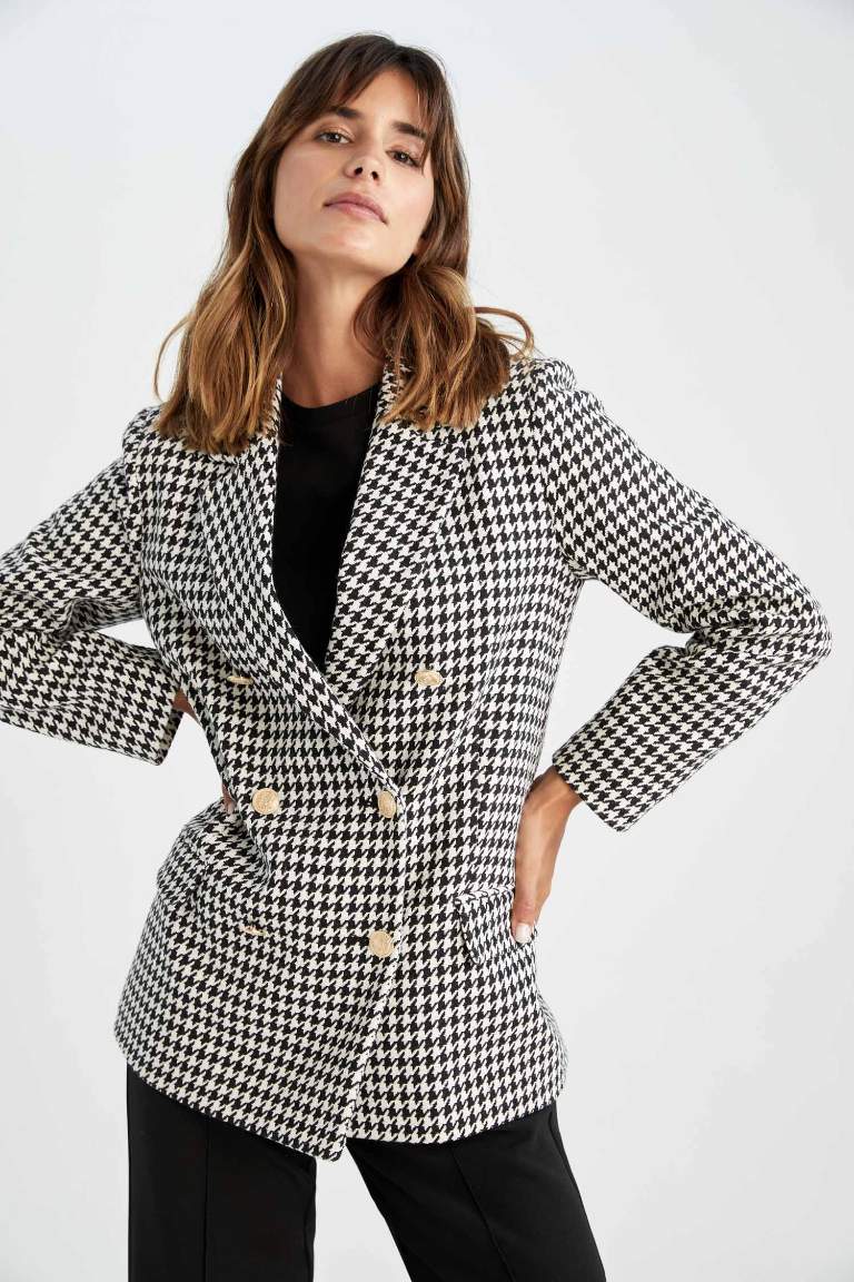 Oversize Geniş Kalıp Tweed Blazer Ceket