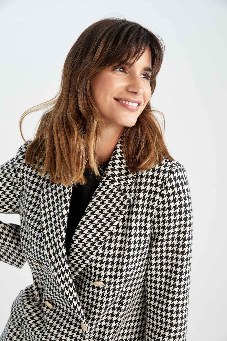 Oversize Geniş Kalıp Tweed Blazer Ceket