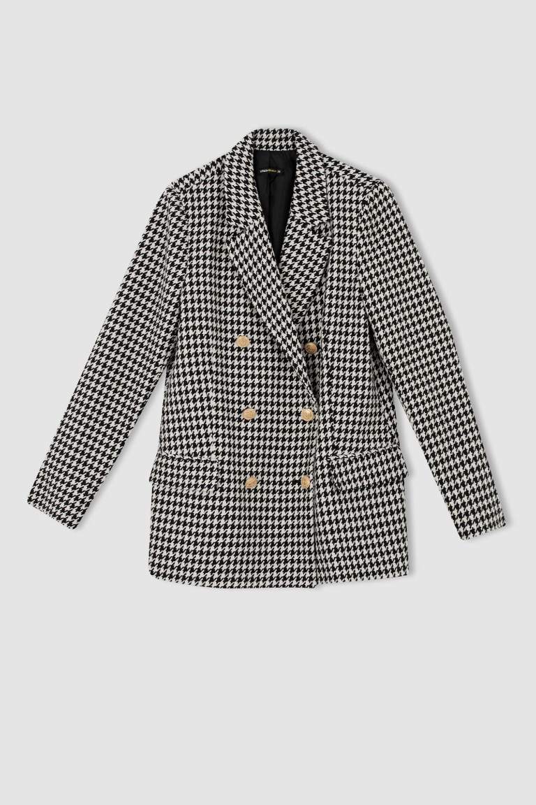 Oversize Geniş Kalıp Tweed Blazer Ceket