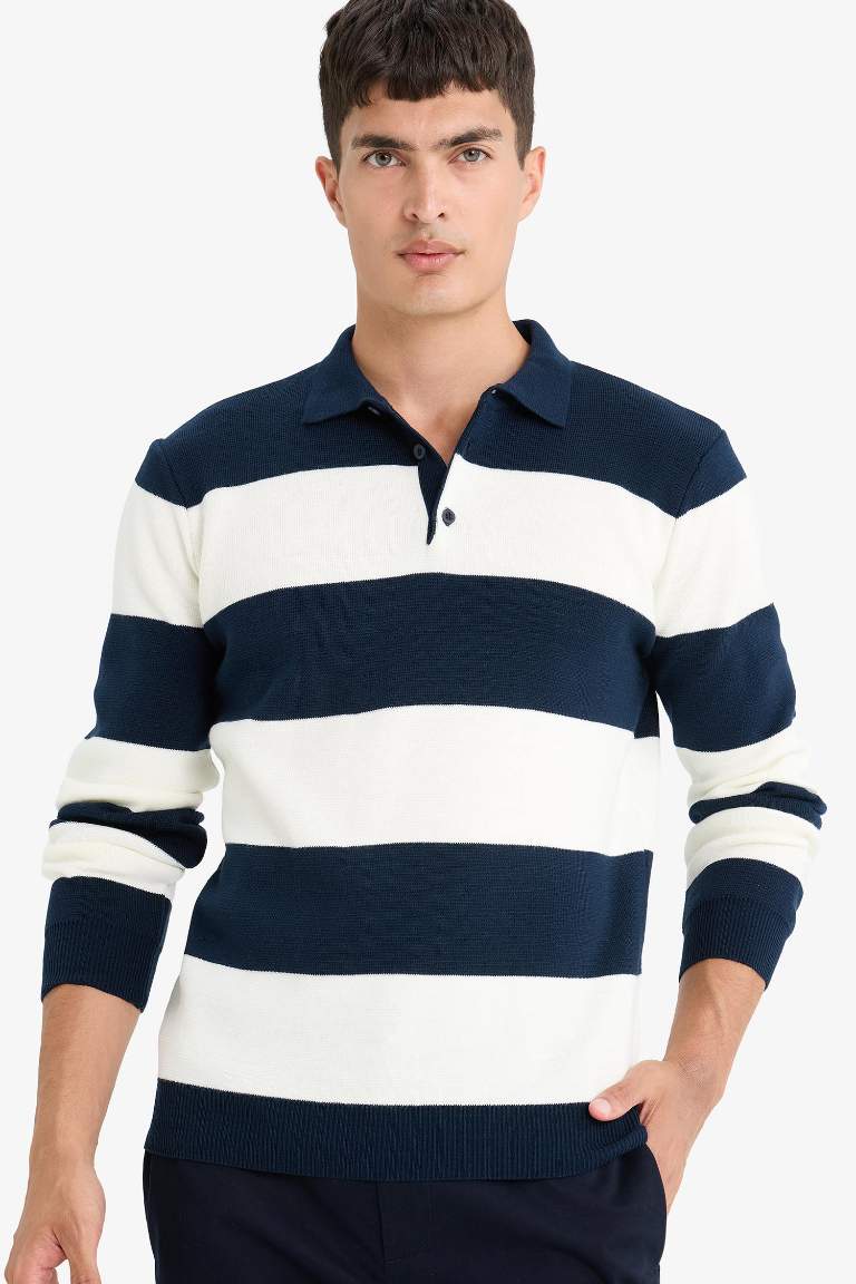 Standart Fit Polo Yaka Triko Kazak