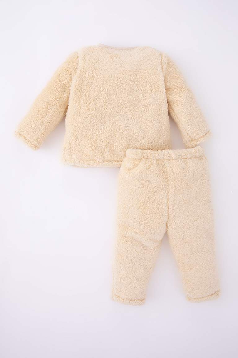 Kız Bebek Yılbaşı Temalı Pelüş Pijama Takım