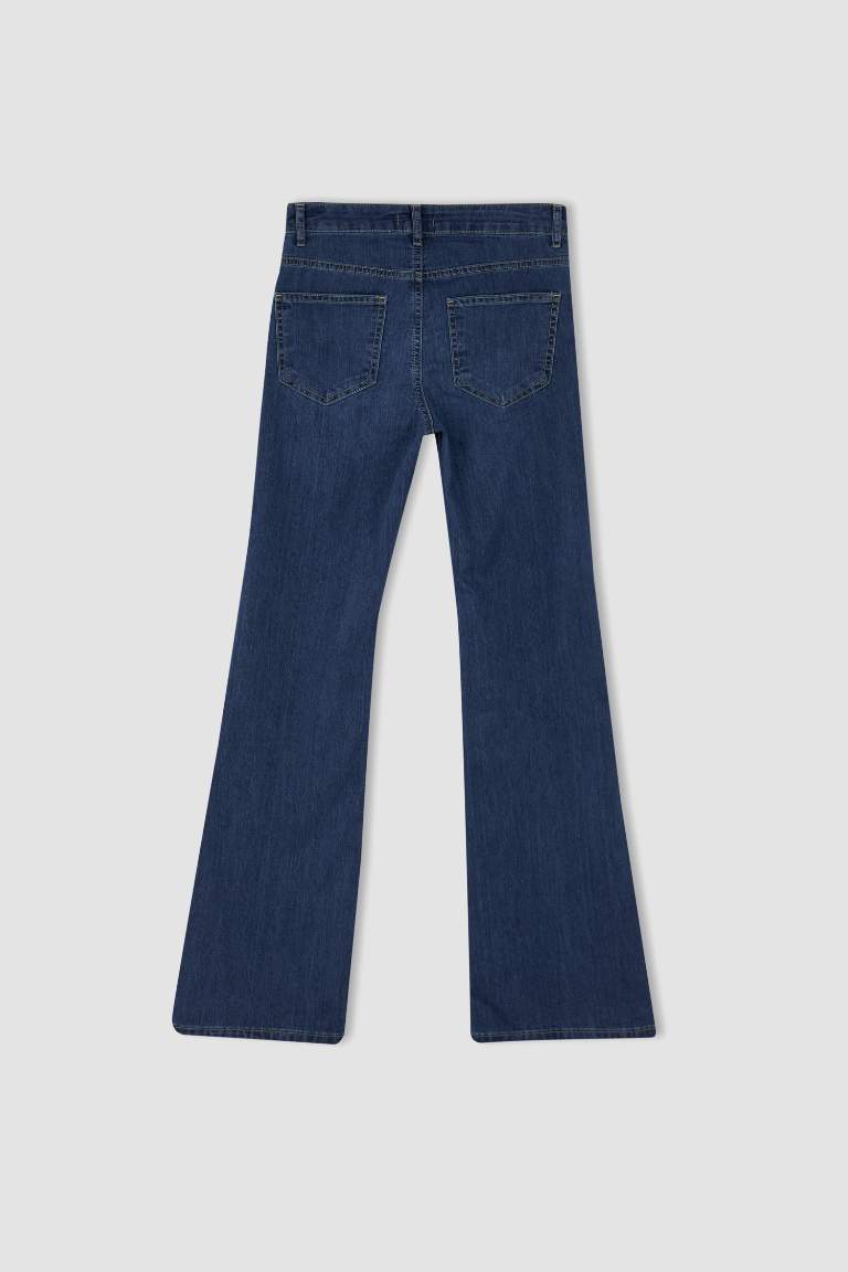 İspanyol Paça Normal Bel Jean Pantolon