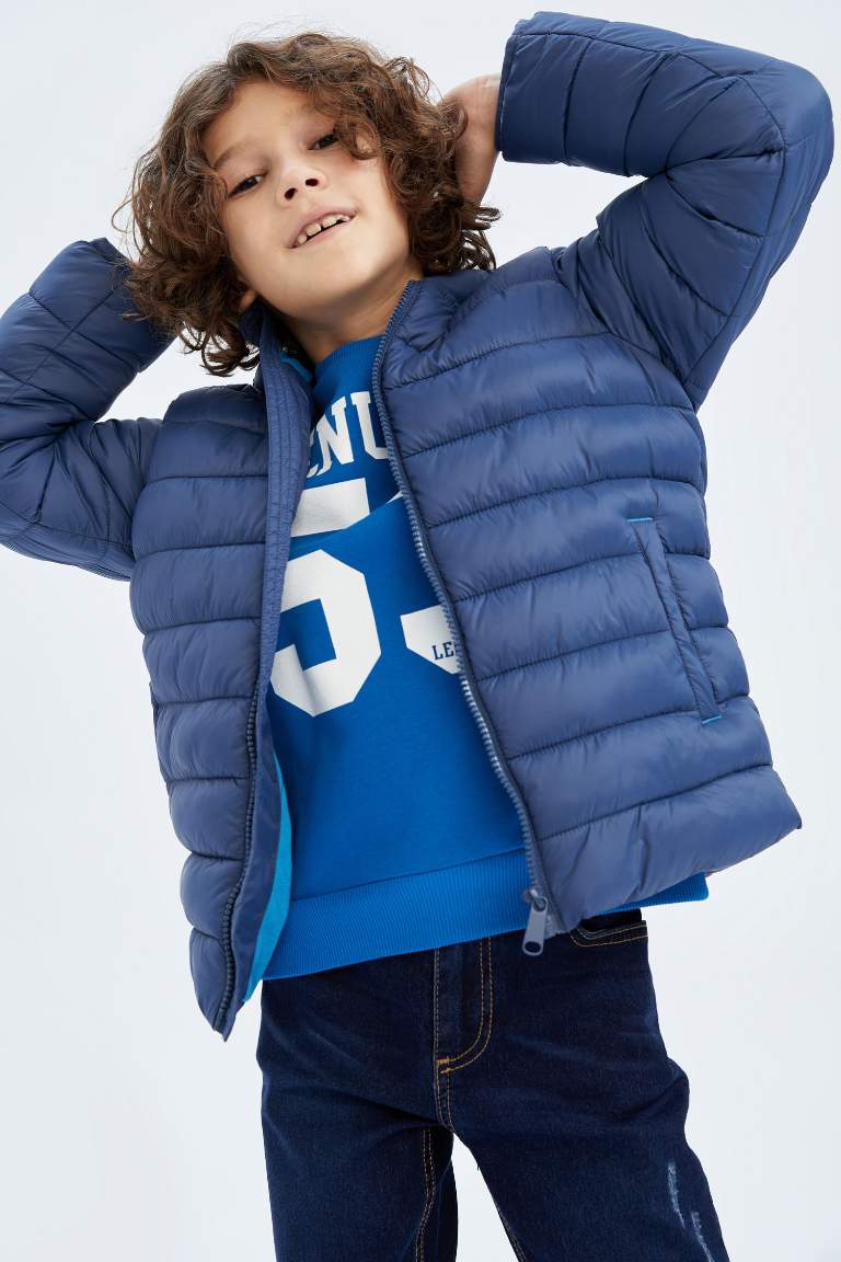 Boy Water Repellent Hooded Puffer Jacket