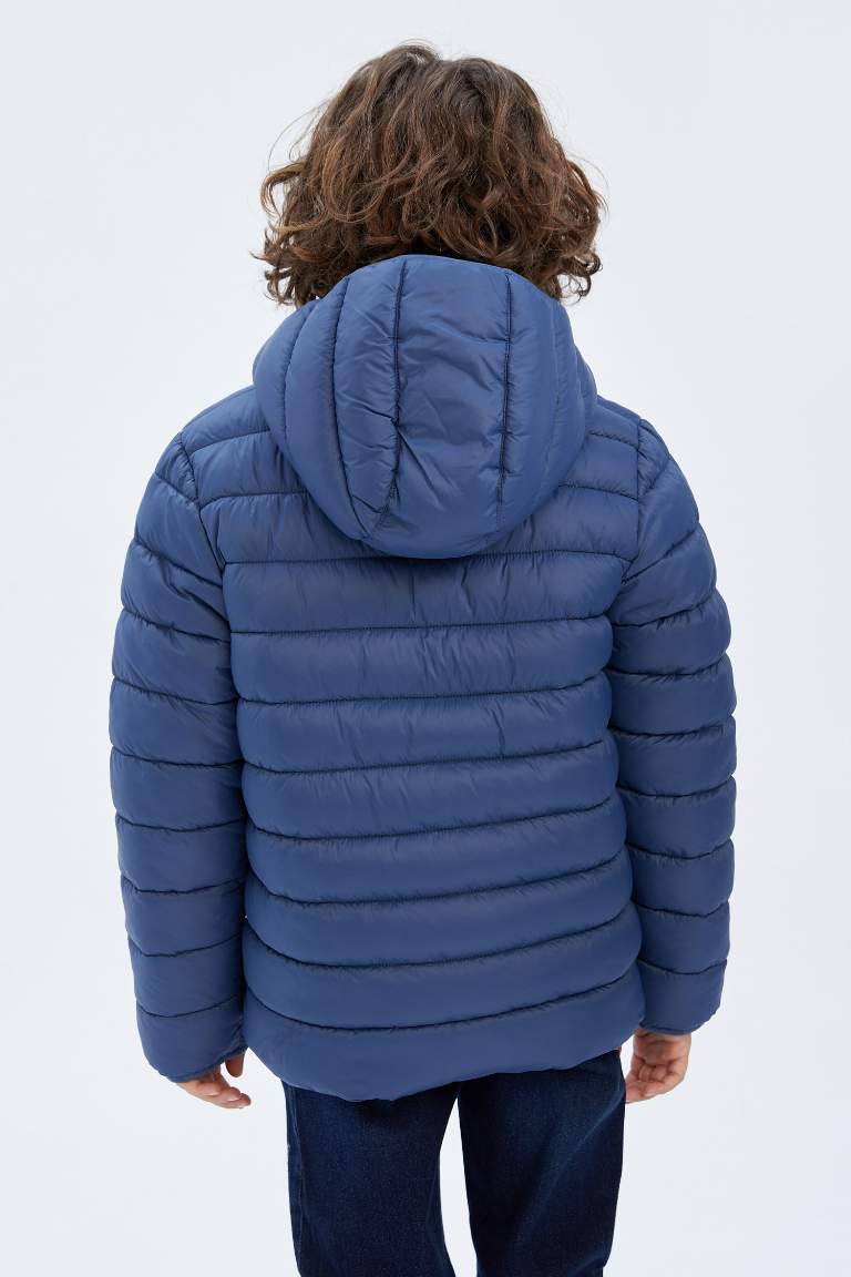 Boy Water Repellent Hooded Puffer Jacket