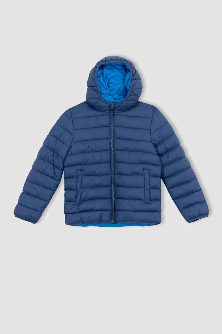 Boy Water Repellent Hooded Puffer Jacket