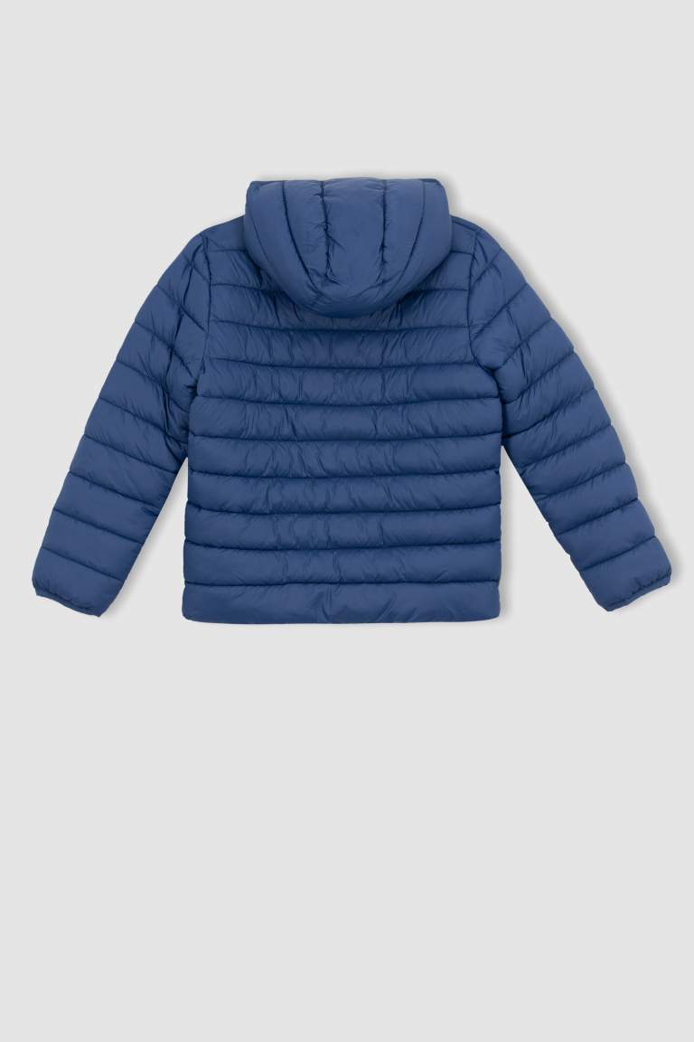 Boy Water Repellent Hooded Puffer Jacket