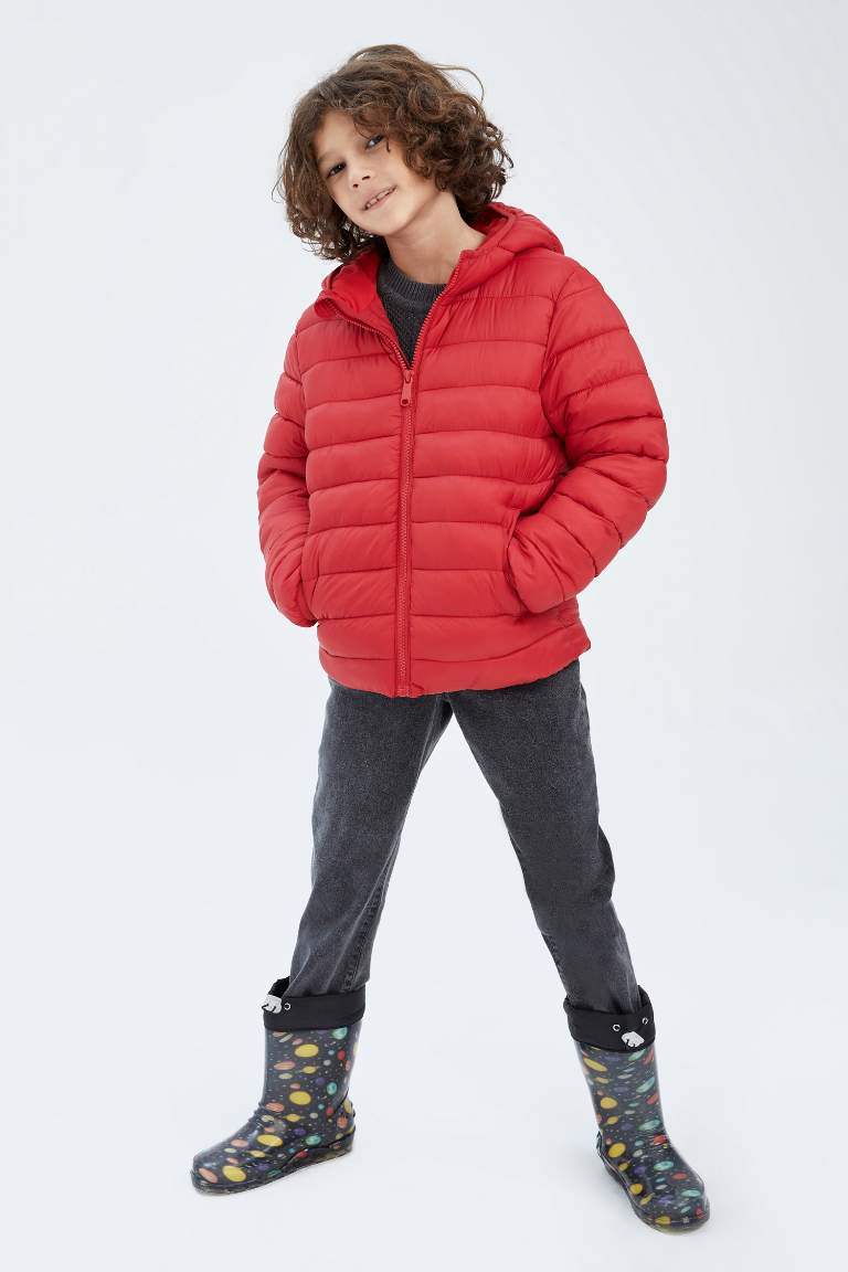 Boy Water Repellent Hooded Coat