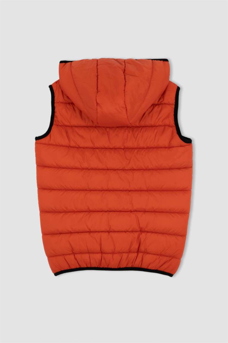 Дутый жилет с капюшоном для мальчиков