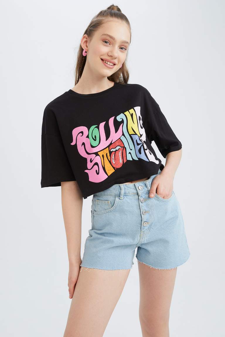 Кроп топ Rolling Stones из 100% хлопка, Coool
