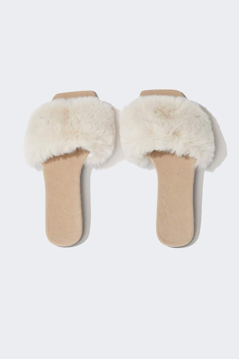 Kadın Fall in Love Düz Taban Kışlık Slip On Ev Terliği