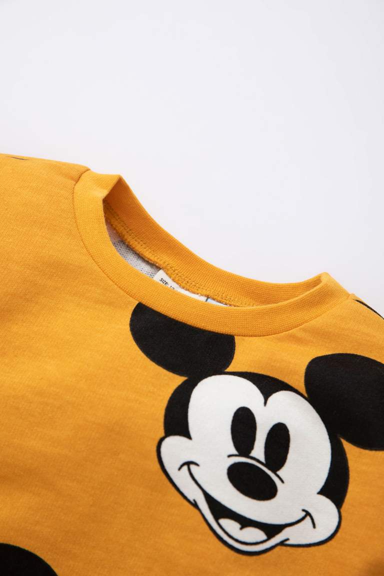 Erkek Bebek Disney Mickey & Minnie Bisiklet Yaka Sweatshirt